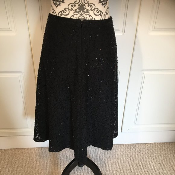 Michael Kors beaded lace black skirt size 4 - Picture 5 of 8